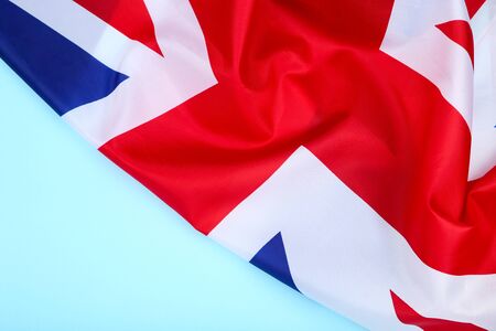 British flag on blue background
