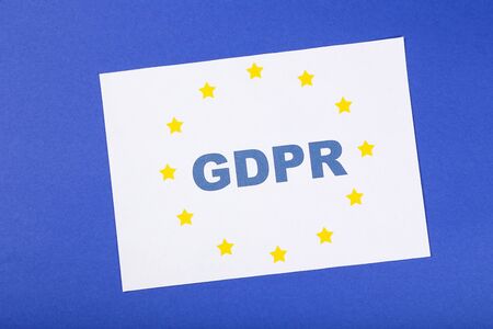 General Data Protection Regulation, GDPR. Paper with textの写真素材