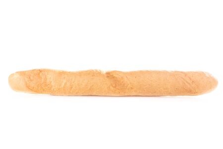 Fresh baguette isolated on white backgroundの写真素材