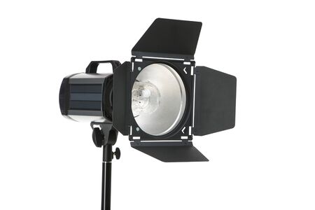 Studio lighting isolated on white backgroundの写真素材