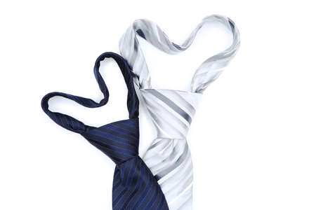 Colorful necktie isolated on white backgroundの写真素材