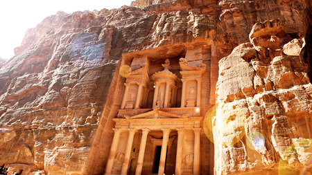 Sun rising over Petraのeditorial素材
