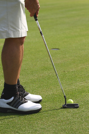 getting ready to putt