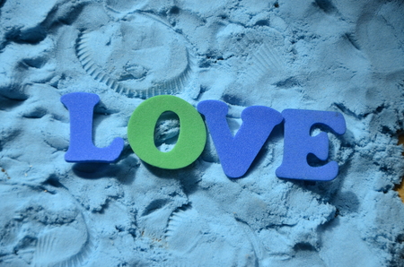 word love on an abstract backgroundの写真素材