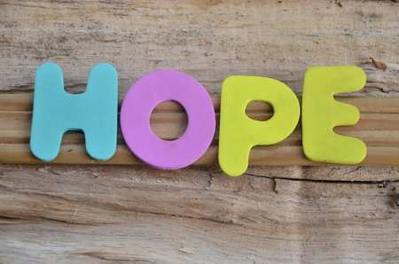 word hopeの写真素材
