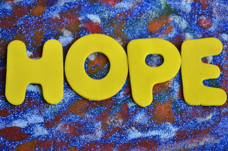 word hope on abstract background