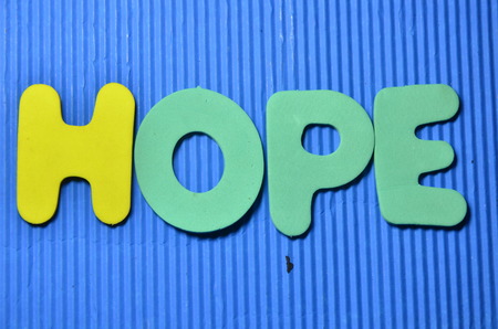 word hopeの写真素材
