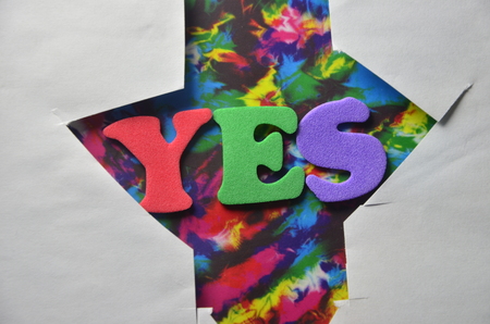 WORD YESの写真素材