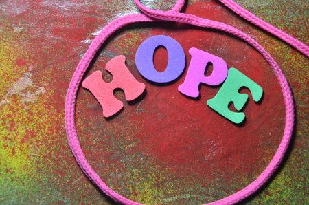 word hopeの写真素材