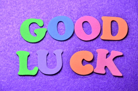 WORD GOOD LUCKの写真素材