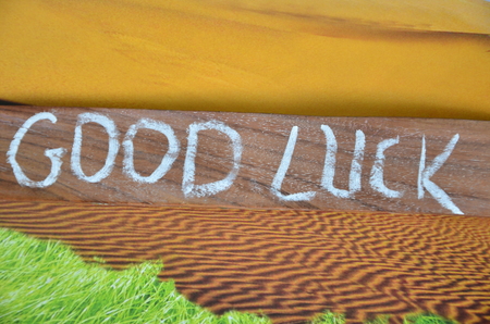 WORD GOOD LUCKの写真素材