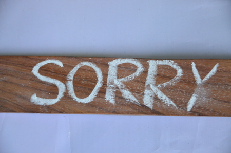 sorry wordの写真素材