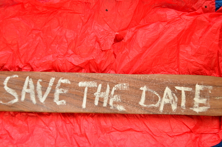 svae the date wordの写真素材
