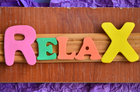 relax wordの写真素材