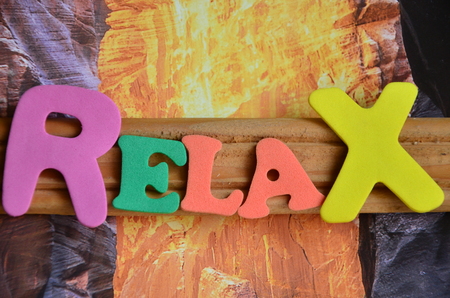 relax wordの写真素材