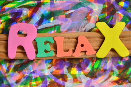 relax wordの写真素材
