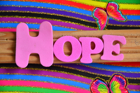 word hopeの写真素材