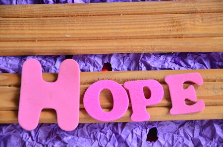 word hopeの写真素材