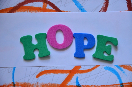 word hopeの写真素材