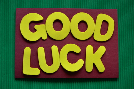WORD GOOD LUCKの写真素材