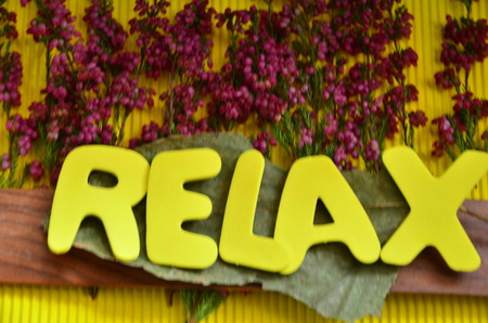 relax wordの写真素材
