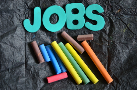 word jobs on an abstract background