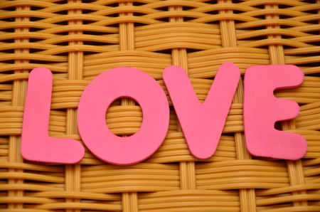 word love on an abstract backgroundの写真素材