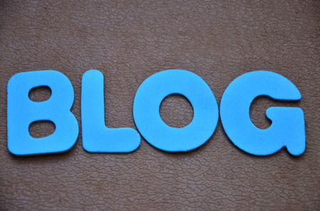 word blog on an abstract backgroundの写真素材