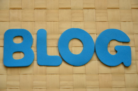 word blog on an abstract backgroundの写真素材