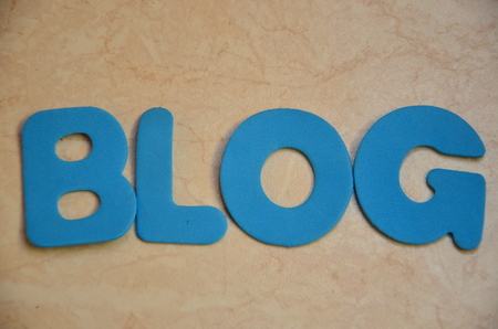 word blog on an abstract backgroundの写真素材