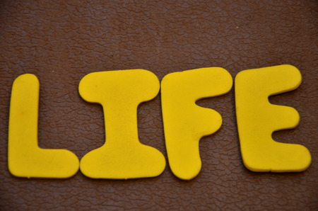 word life on an abstract backgroundの写真素材