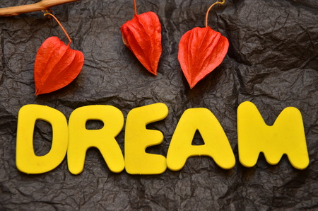 word dream on an abstract backgroundの写真素材