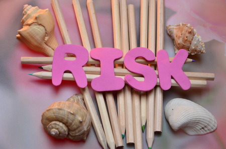 word risk on an abstract background