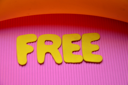 WORD FREE on an abstract backgroundの写真素材