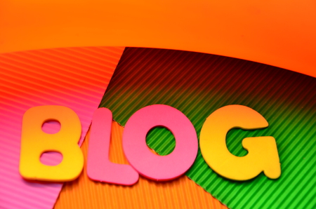 word blog on an abstract background