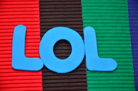 LOL WORD on an abstract backgroundの写真素材