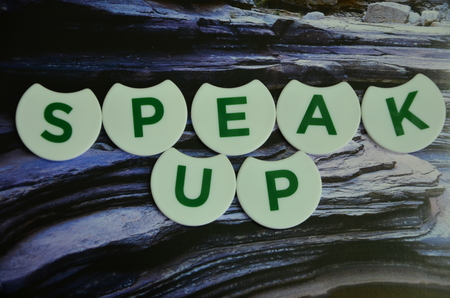 word speak on an abstract backgroundの写真素材