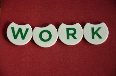 Word work on an abstract backgroundの写真素材