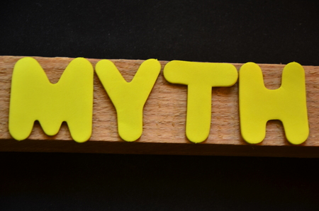 word myth on an abstract background