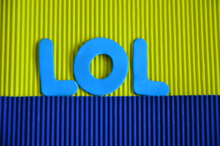 LOL WORD on an abstract backgroundの写真素材