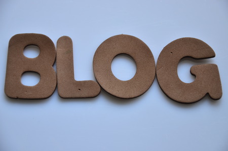 word blog on an abstract backgroundの写真素材