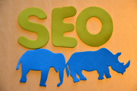 word seo on an abstract backgroundの写真素材