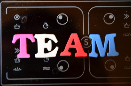word team on an abstract background