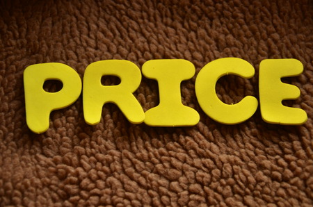 Word price on an abstract backgroundの写真素材