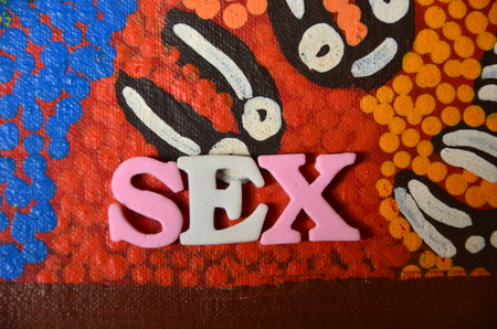 word sex on an abstract backgroundの写真素材