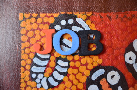 Word job on an abstract backgroundの写真素材