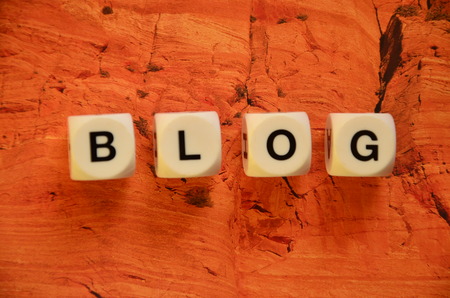 word blog on an abstract backgroundの写真素材