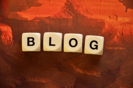 word blog on an abstract backgroundの写真素材