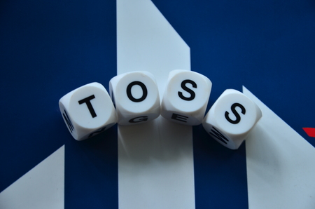 word toss on an abstractly colored background