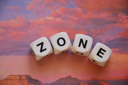 WORD ZONE on an abstract backgroundの写真素材
